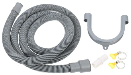 KICHOUSE 1Set Kit Flessibile Tubo Scarico Lavatrice Resistente e Antideformante con Connettore e Regolabili per Drenaggio e Sicuro