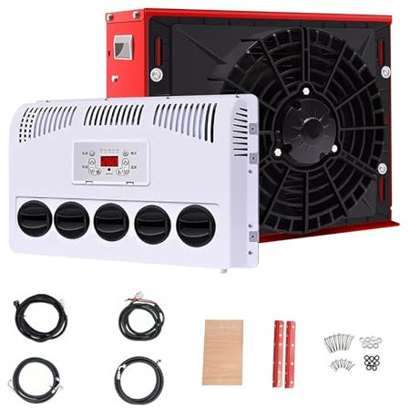 Climatiseur 12 V pour camping-car, 8000 BTU Split AC avec télécommande pour camping-cars, camions et véhicules agricoles