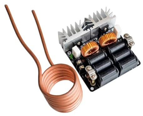Milageto Placa de módulo de calentamiento por inducción de temple, módulo de calentamiento de metal para bricolaje, robusta y compacta, 1000 W, 20 a, 12 V-