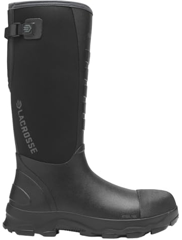 LaCrosse Alpha Lite II 16 7.0MM Steel Toe Men's Boots, Ideal for Hunting & Chores, Waterproof, Breathable, Mild to Cool Weather, Black - 9 M