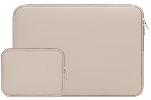 RAINYEAR Funda para Portátil Compatible con Notebook Computer Chromebook de 13,3 Pulgadas, MacBook Pro/MAX M5 M4 M3 M2 M1 de 14 Pulgadas Funda Protectora Blanda Bolsa con Cremallera, Caqui