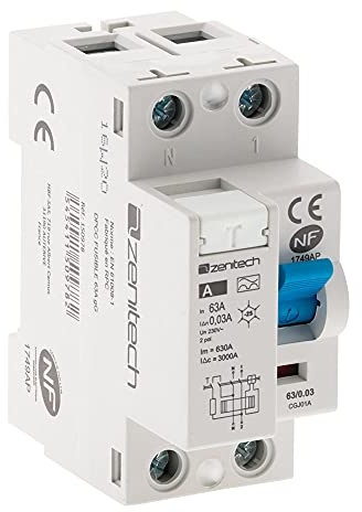 Zenitech Interrupteur différentiel 63/2 30mA Type A NF