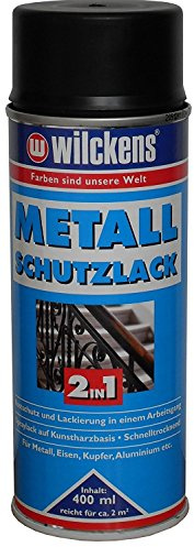 2 x Wilckens Metall-Schutzlack 2in1 hochglänzend Farbwahl 800 ml, Wilckens:Ral 9005 Schwarz