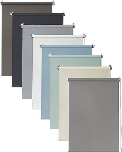 Deco4Me Thermo Verdunklungsrollo ohne Bohren (80 x 220 cm, Taupe (Blackout)) - lichtundurchlässig & wärmeisolierend - Thermrollo, Abdunkelungsrollo, Klemmrollo Verdunkelung (Stoffbreite 76 cm)