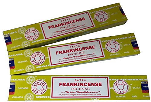 Satya Frankincense Incense Satya Sai Baba Nag Champa - Frankincense Incense Stick - Pack Of 3 (15 Gram Each)