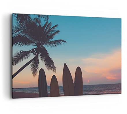 ARTTOR Leinwandbild 100x70cm Wandbild Landschaften Maritim - 4080