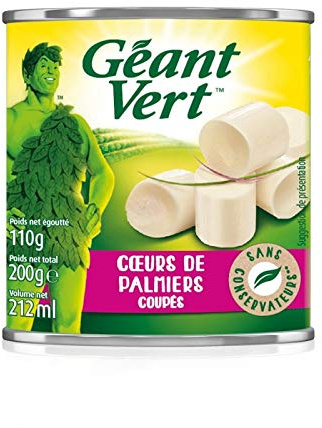 Géant Vert - Palm Hearts Cut from 110G - Lot of 3 - Price Per Lot - Fast Delivery