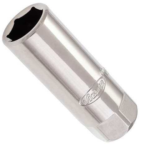 Vigor Zündkerzen-Einsatz, V2578N, 1/2″, Außenprofil Sechskant, SW 16 mm | Antrieb 1/2 Zoll (12,5 mm) Vierkant hohl, Abtrieb Außenprofil Sechskant, SW 16 mm, Länge l2 66 mm, 106 g