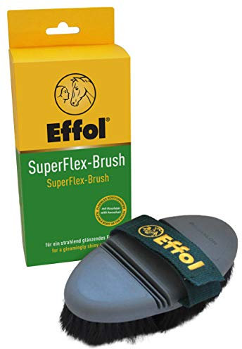 effol Super Flex Brush Kardätsche mit Roßhaar Größe/Farbe 190x85 / grau/schwarz