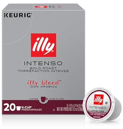 illy Coffee K Cup Pods, Intenso Dark Roast, 20 Count, 1 Pack