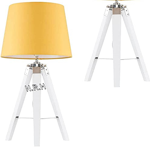 Trípode lámpara de mesa (sin sombra) trípode base de madera para decoración del hogar y sala de estar
