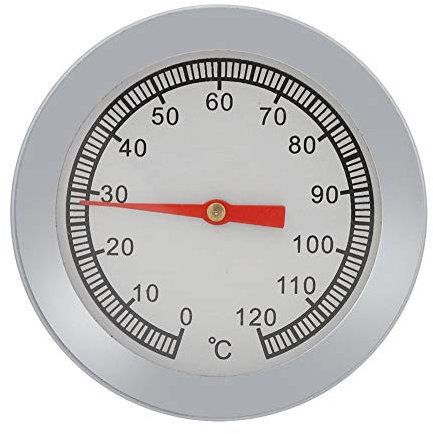Restokki Thermomètre de Gril, thermomètre de jauge de température pour Barbecue Indicateur de Chaleur de Pizza Jauge de température 120 ℃ pour la Cuisson au Barbecue