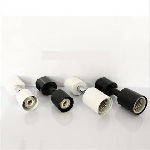 10pcs LED Track Light Base Led Fog Light GU10 E11/E26/E27/E17 Light Base Source Black White 2 Wires 3 Wires 4 Wires - (Color: Black Base Type: E27 2wires)