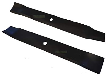 2 lames de 54 cm compatibles avec le tracteur à gazon JOHN DEERE AM141033 AM137328 / M156170 M156171