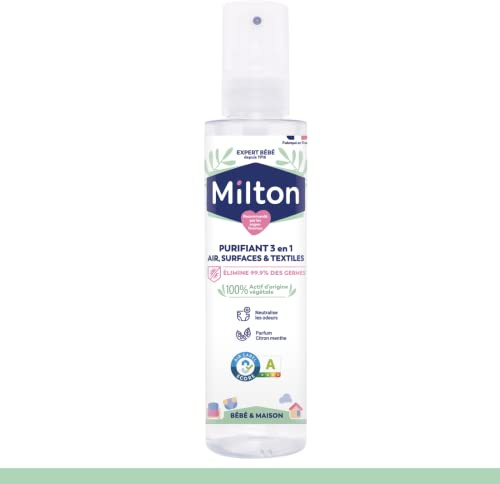 MILTON - Spray Purifiant 3 en 1 - Air, Surfaces et Textile - 200ml