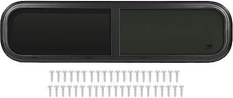 Fenêtre de Camping-car Coulissante, 1000 X 300 Mm Résistante aux avec Filets à Chenilles Amovibles, Fenêtre de Sortie Externe Traitée Antirouille, Fenêtre Coulissante (Épaisseur de paroi