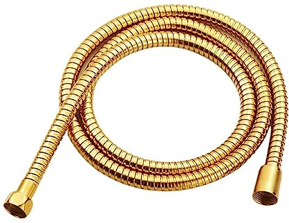 NORAZE Gold 60cm-200cm Edelstahl Flexibler Duschschlauch mit Doppelverriegelung (Color : Gold, Size : 60cm)