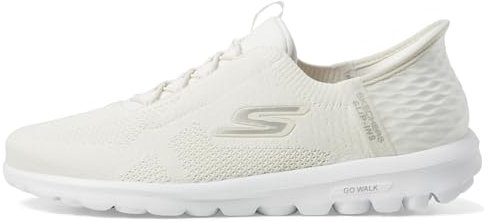 Skechers Damen Go Walk Travel Mailand Hands Free Slip-Ins Sneaker, Cremeweiß, 35 EU
