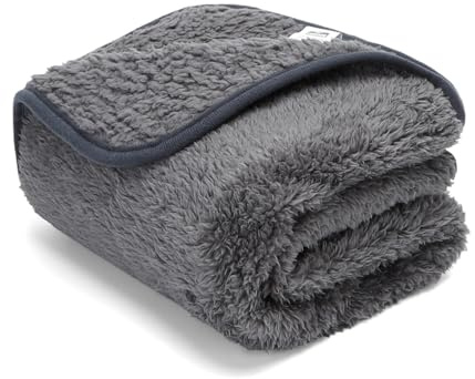 Nobleza Hundedecke Weiche Fleecedecke Waschbare Deck für Haustier Hunde Katzen Welpen Weiche Warme Matte, Grau 200 * 160cm