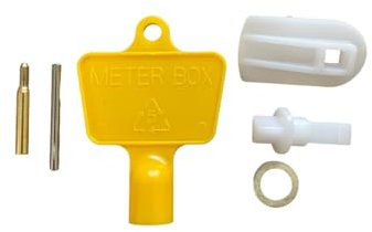 Meter Box Repair Kit - Key, Hinges and Latch - Single Latch, Hinge, and Meter Box Key Set for Quick and Easy DIY Installation - Compatible with Gas, Electric, and Water Meter Boxes