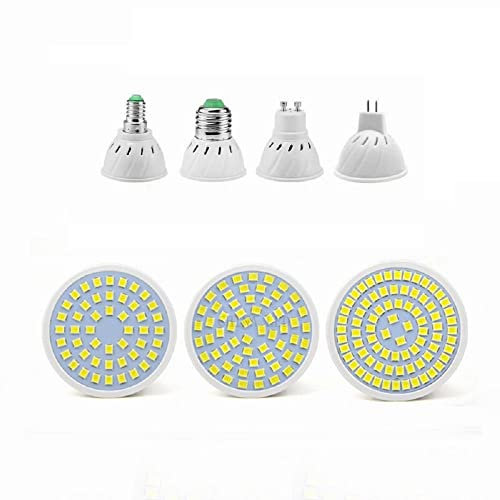 lampadine 5. 0pcs AC220V LED. Lampada E27 E14 MR16 GU10 B22 Spotlight Lampadina 48 6080Leds Bulbs LED GU5.3 Lampade Spot Light 5W 7W 9(GU10,Warm White 5W 48LEDs)