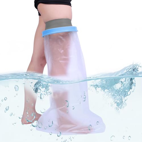 GAOUTO Protezione Doccia Riutilizzabile Per Gamba: Protezione Impermeabile Durevole Per Gesso, Protezione Antiscivolo, Per Doccia E Bagno (66cm x 19cm)