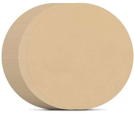 Lot de 100 feuilles de papier sulfurisé rond de 30,5 cm, non blanchi, papier sulfurisé antiadhésif, papier sulfurisé rond prédécoupé pour la cuisson au four, gâteaux, biscuits, pizzas