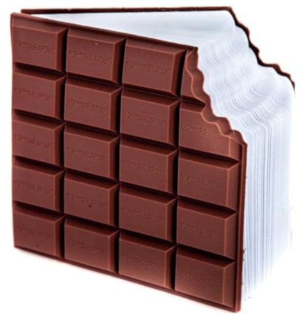 NHQZ Haftnotizen Lustig, Lustige Haftnotizen, Haftnotizblock Schoko (mit abgebissener Ecke, mit 80 Haftnotizen) Dunkelbraun, 1 Stück