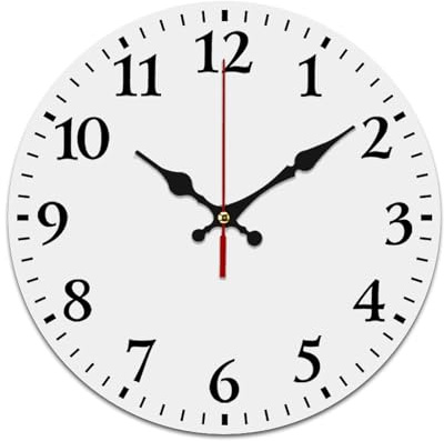 YURIOPF Relojes de pared personalizados con fotos, relojes redondos personalizados para paredes, relojes decorativos silenciosos para cocina, dormitorio, oficina, escuela, 9.8 pulgadas, sin diseño
