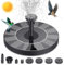 HyAdierTech Fuente Solar Jardin Exterior, Bomba de Agua Solar on 6 Boquillas, Acuario Jardín Fuente de Agua Decorativa, Bomba de Estanque para Baño de Pájaros Recipiente Peces (13CM)