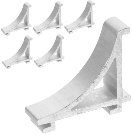 Angoily 6pcs Fridge Shelf Clips for Refrigerator Shelves with Spacesaving Design and Easy Installation Sturdy Aluminum Alloy Refrigerator Parts Clips Suitable for Metal Shelving