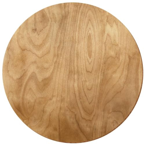 Dischi in legno di betulla rustico, laccati su entrambi i lati, 3-50 cm, dimensioni: 50 cm, confezione da 1 pezzo