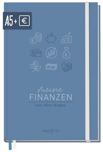 paper&you® Finanzplaner A5+ für 1 Jahr - Haushaltsbuch & Budget Planner mit 12 Monatsübersichten, Einnahmen-Ausgaben Tracker für 53 Wochen Finance & Life (17 x 25 cm) - nachhaltig & klimafreundlich