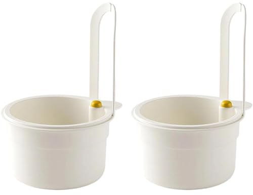 2 Stück Spülbecken Sieb, Weiße Hängekörbe Mit Einhandbedienung, Praktischer Abtropfkorb Für Die Küchenspüle, Ideal Zum Waschen Und Organisieren Von Lebensmitteln