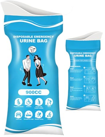 Xijobido Sacs à Urine pour Femmes - Sacs à Urine Féminins Portables 900ml pour | Solution Anti-Fuites de Toilette Produits de Soins Personnels pour Randonnée Camping Embouteillages Toilettes de