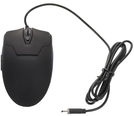LIGIGWASH Souris Filaire de Jeu Ergonomique Noire avec 6 Boutons, Compatible Smartphone et Ordinateur, 800-2400 Dpi, des Clics Accidentels, Câble de 1,5m