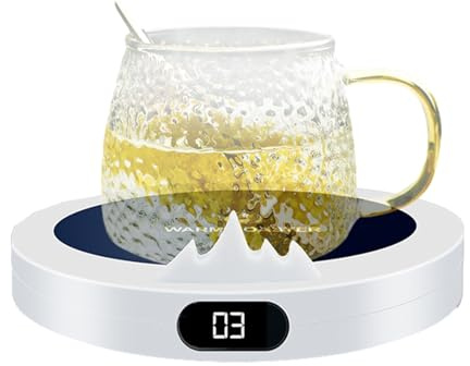 Tassenwärmer - 3 Temperatureinstellungen Schreibtisch Teeheizung | Einsteckschalter Automatische Abschaltung Becherwärmer - Für Küche Schlafzimmer Arbeitsplatz