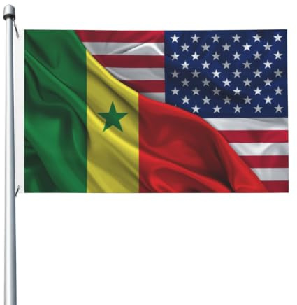 Drapeau américain 90 x 150 cm, drapeau sénégalais, impression recto verso,