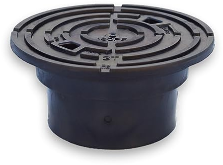 Varile DN160-DN200 Kontrollschachtdeckel Adapter Schwarz Rohrkappe, Deckel für Steigrohr Belastbar bis 3 Tonnen