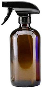 1 flacon pulvérisateur Boston vide en verre pour produits de nettoyage d'huiles essentielles, parfum, aromathérapie, coiffure, 250 ml (ambre)