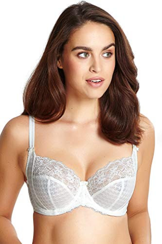 Panache Women's Envy Stretch Lace Full Cup Bra Balconette, Ivory, 40JJ UK