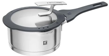 Zwilling Simplify STIELTOPF 16 cm, Edelstahl, Silber-SCHWARZ