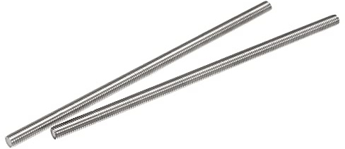sourcing map 2 Stück Voll Gewindestange M8 x 200mm 304 Edelstahl Rechtsgewinde