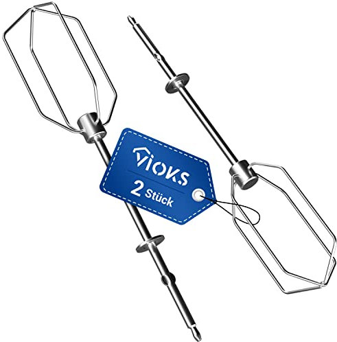 VIOKS Rührbesen für Handmixer Ersatz für Electrolux AEG 405507624/6 Schneebesen zum Schlagen Rühreinheit 2 Stück Rechts Links Quirl Mixer Schlagbesen Handrührer & Rührstäbe für Handmixer