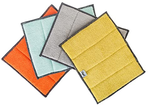 VIGAR Bayeta Almohadilla Multiusos de Microfibra, Pack de 4 Unidades, Microfibra-Material súper Absorbente y Suave al Tacto, Mediano