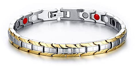 Whoiy Silberkette Herren, Armbänder für Herren Armspange Edelstahl Kettenarmband Gold Armbänder Urlaub Outdoor 20.5cm mit Faltschließe