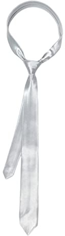 MONOJLY Bufanda Delgada para Mujer, Corbata Larga de Uniforme JK, Ajustada, Color Sólido, Formal Negra, Gris, 145x5cm
