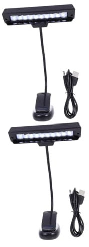 ibasenice 2stücke Dimmbares Led Notenständerlicht Mit Flexiblem Arm Usb-aufladbar Clip Design Für Optimalen Lichtwinkel Für Klavier Und Schlafzimmer Augenschonend Und Vielseitig