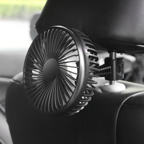 BlissfulAbode Einzelkopf-Auto-Ventilator, klein und leicht, USB-Schnittstelle, praktisch für Reisen (Halterung)