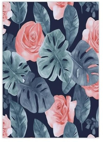 Aufkleber, Aquarell-Monstera-Muster, bedruckte Aufkleber, Wasserflaschen-Aufkleber, Handyhüllen-Aufkleber, Skateboard-Aufkleber